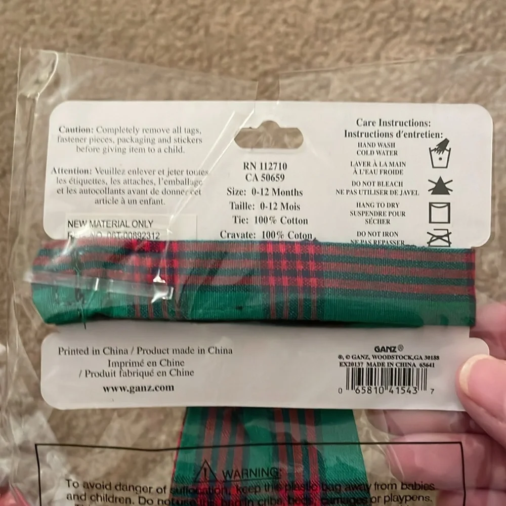 Two Ganz “Merry Little Ties” - Size 0/12 Months